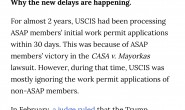 新闻：初次申请工卡延迟，ASAP会员不再有优先处理权，ASAP组织正在起诉移民局！